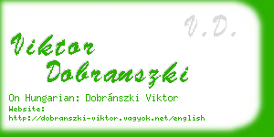 viktor dobranszki business card